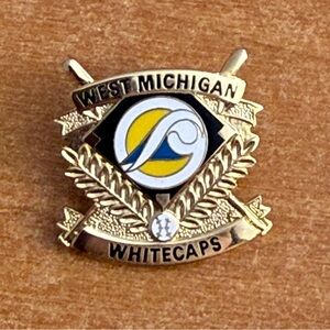 West‎ Michigan Whitecaps Gold and Black Pin